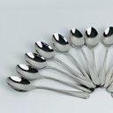 طقم معالق شاي استانليس ستيل 12 قطعة باللون الفضي