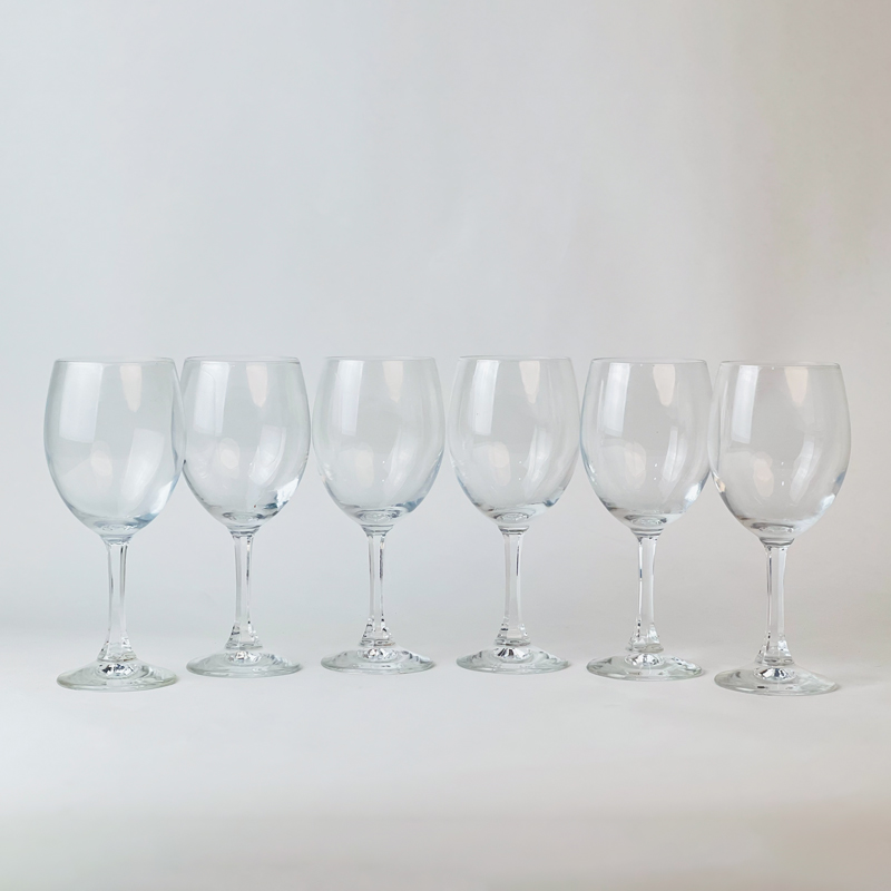 طقم كاسات 6 قطع زجاج شفاف لتقديم العصائر والمشروبات