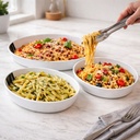 طقم طواجن فرن بورسلين 3 قطع بمقاسات مختلفة