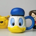 مج بطوط بتصميم ثري دي بغطاء للنسكافيه والمشروبات الساخنة