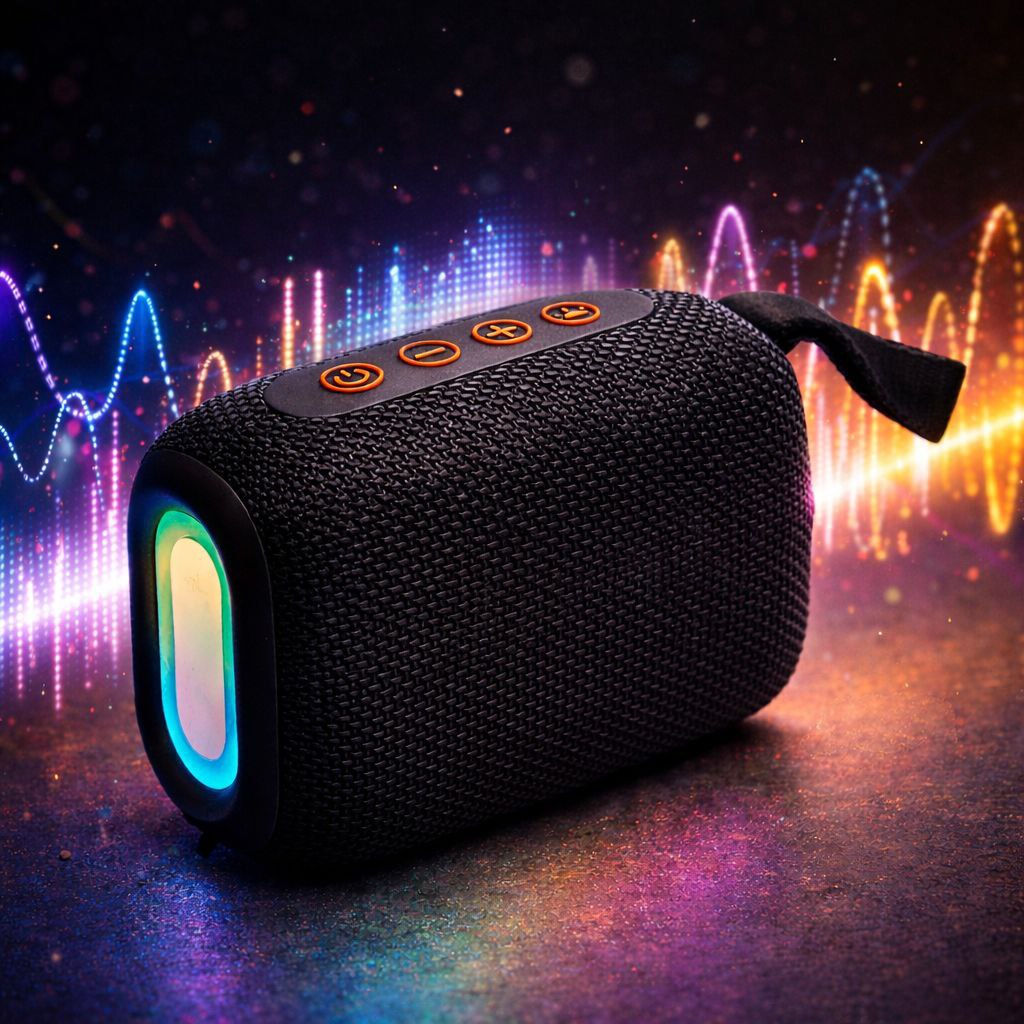 سبيكر ميني لاسلكي مع إضاءة آر جي بي 1200 مللي أمبير