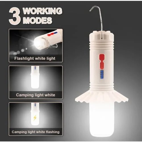 كشاف ومصباح شمسي للتخييم والرحلات والحدائق