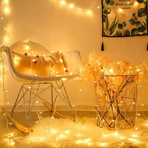 فرع نور باضاءة ورم مناسبة لاجواء رمضان  100 لمبة 10 متر