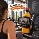 حافظة زجاجة مع هولدر مغناطيسي للموبايل وجيب اضافي للأيربودز وحلقة لتعليق المفاتيح