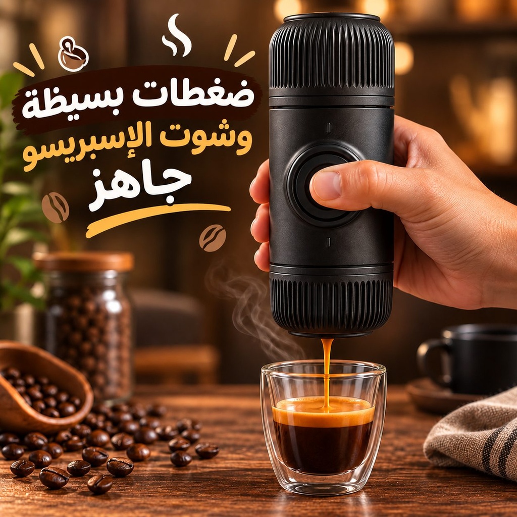 ماكينة اسبريسو يدوية محمولة تعمل بالضغط