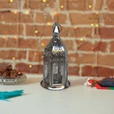 فانوس رمضاني شمعة معدن وزجاج بالوان مختلفة