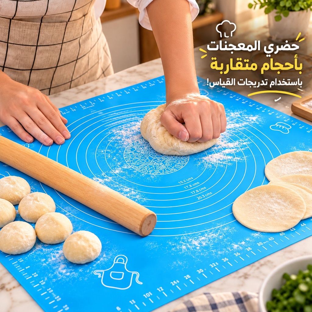 مفرش فرد وتشكيل العجين سيليكون غير لاصق لعمل البيتزا والمعجنات