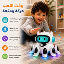 لعبة روبوت كهربائي متحرك بإضاءة وموسيقى ورذاذ ماء للأطفال