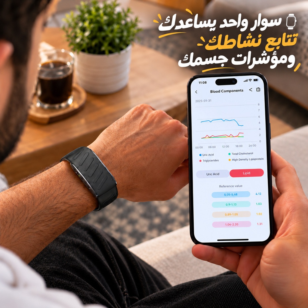 سوار TREKO ONE الذكي بدون شاشة لمتابعة الصحة واللياقة البدنية مع بلوتوث وتطبيق G band