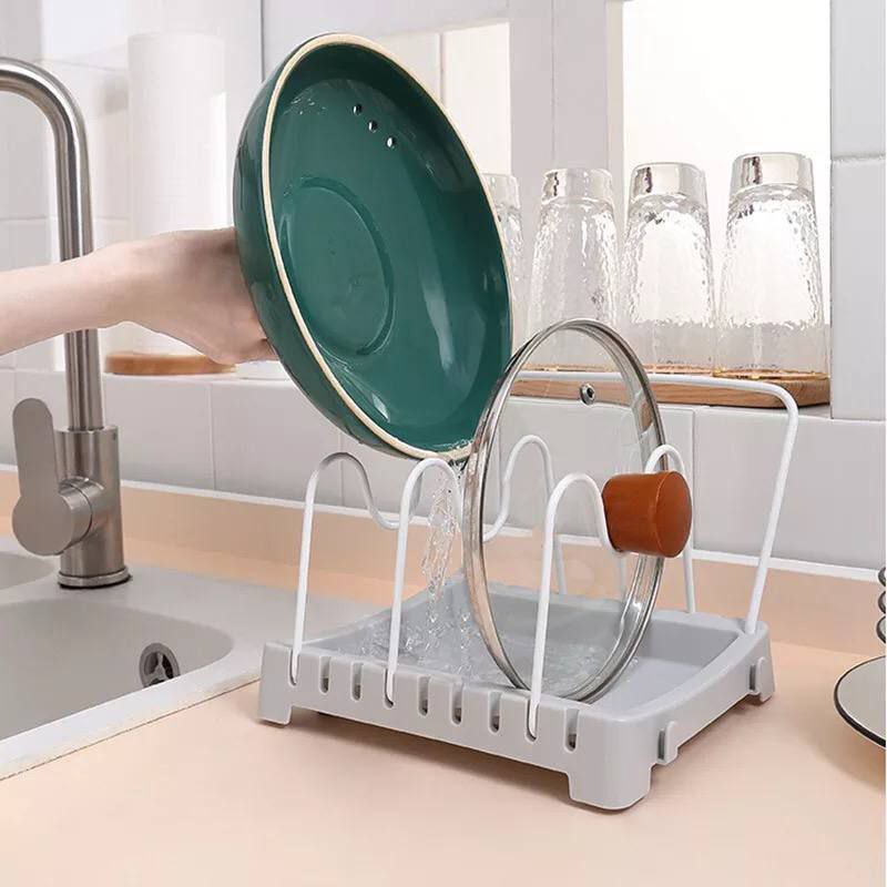 مطبقية صغيرة وحامل غطاء الحلل والاطباق وادوات المطبخ