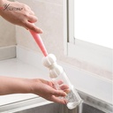 فرشة تنظيف زجاجات المياه الطويلة  والأكواب وببرونة الاطفال علي شكل جزرة