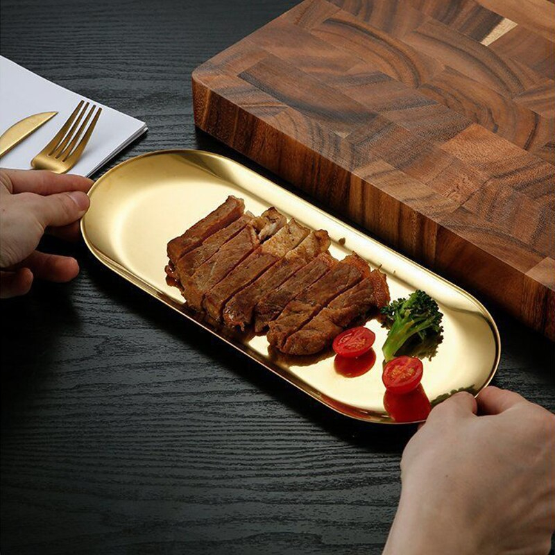 طقم سيرفيس 3 قطع للضيوف بمقاسات مختلفة استانليس ستيل مطلي ذهبي