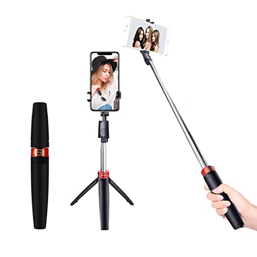 سيلفي ستيك وترايبود ثلاثي الارجل قابل للطي والدوران لألتقاط أفضل الصور والفيديوهات