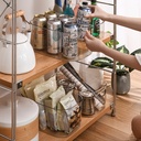 باسكت اكليريك منظم وحامل لادوات المطبخ والحمام والميكب والملابس بيد