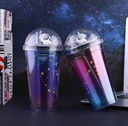 Space Towers Cup with Straw &amp; Lid 450 ml‎