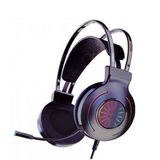 Gaming Headset with Noise Cancelation Mic &amp; Ambient Lights