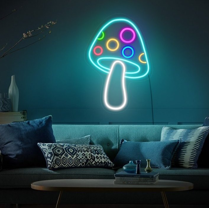 Funny Mushroom Neon Led Light Sign Art Decor