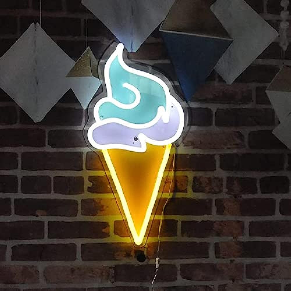 Colorful Ice Cream Neon Led Light Sign Art Decor ‎