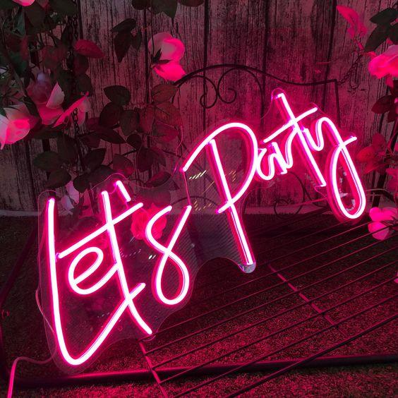 Let's Party Neon Led Light Sign Art Decor ‎