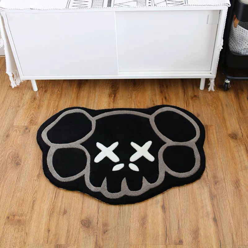 KAWS Face Fluffy Bedroom Rug