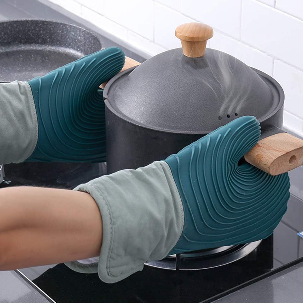 جوانتي مطبخ سيليكون مبطن من الداخل ومقاوم للحرارة لحمل حلل الطبخ وللفرن والشوي