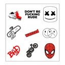 Wasted Vinyl Sticker Pack Reusable &amp; Waterproof