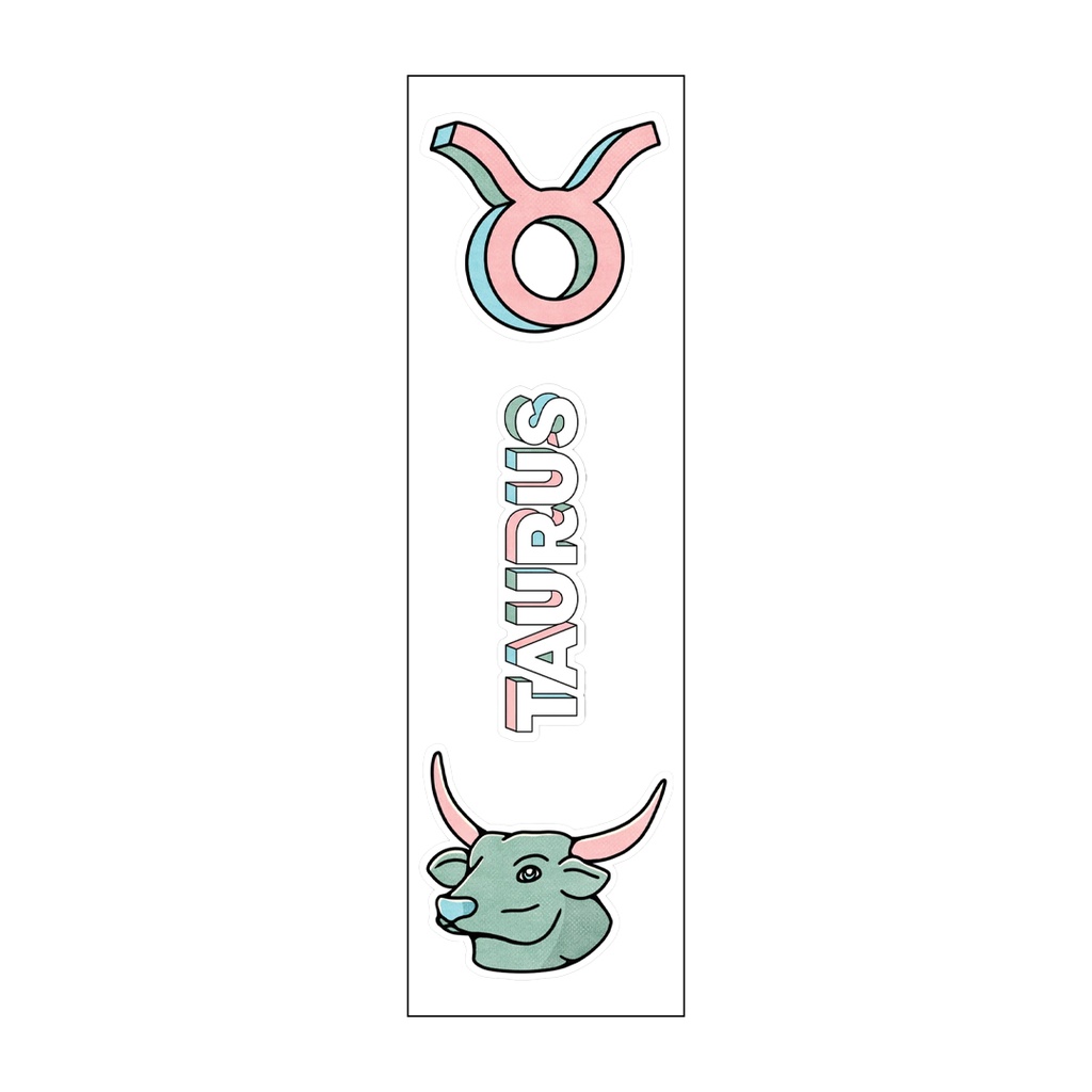 Taurus Zodiac Vinyl Sticker Pack Reusable &amp; Waterproof