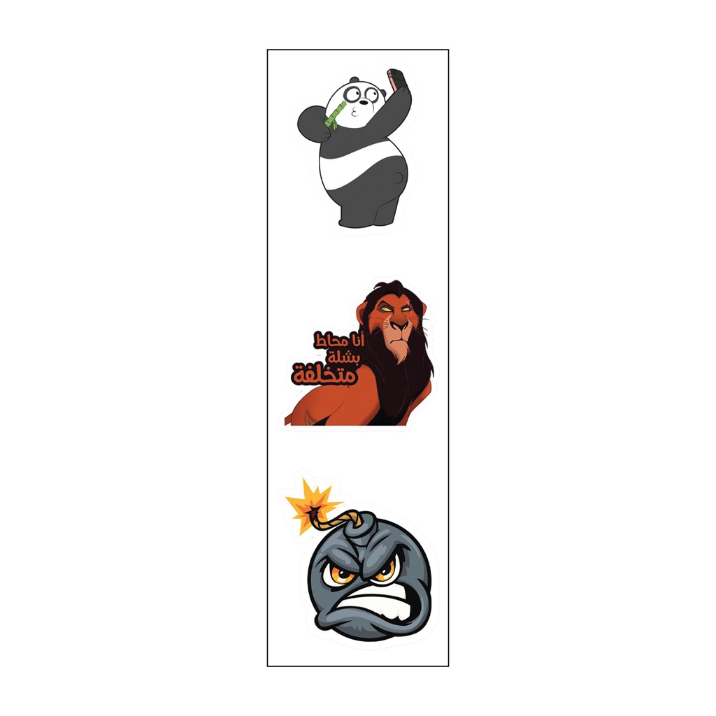 Cartoon Lovers Vinyl Sticker Pack Reusable &amp; Waterproof