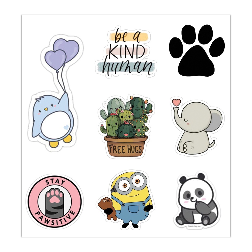 Be A Kind Human Vinyl Sticker Pack Reusable &amp; Waterproof
