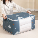 شنطة تخزين للملابس والبطاطين والوسائد ولعب الاطفال بجزء شفاف لسهولة رؤية المحتويات بيد لسهولة الحمل