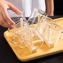 حامل خشب ميني لتنظيم وتجفيف الأطباق والأكواب علي حوض المطبخ والرخامة