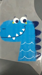 [HH00016697] Blue Dinosaur print