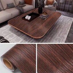 [HH00016814] رول استيكر لاصق بتصميم خشبي مقاس 45 × 200 سم لتجديد وتزيين أسطح المطبخ والتربيزات