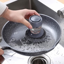 [HH00017239] فرشه غسيل مواعين مزودة بسلك استانليس وبخزان للصابون بمقبض مريح لليد