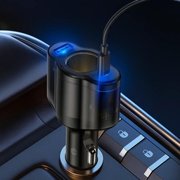 [HH00017881] شاحن سيارة ب 3 نوافذ للشحن السريع _ 130 وات