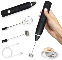 [HH00001076] مضرب نسكافية يعمل بالشحن للحصول علي رغوة كريمية مثاليه مزود ب 2 رأس