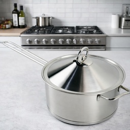 [HH00018834] كسرولة استانليس ستيل بغطاء ويد لسهولة الحمل مقاس 22سم