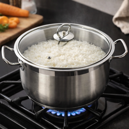 [HH00018839] حلة استانليس ستيل بغطاء زجاجي ويدين لسهولة الحمل مقاس 24سم