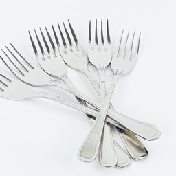 [HH00018904] طقم شوك استانليس ستيل للعشاء 12 قطعة باللون الفضي