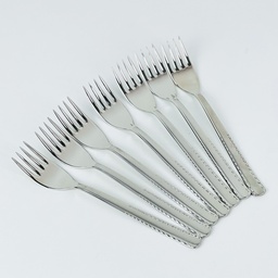 [HH00018905] طقم شوك استانليس ستيل للعشاء باللون الفضي 12  قطعة