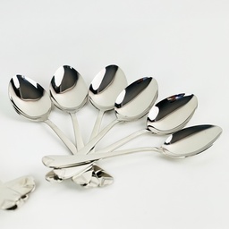 [HH00018906] طقم معالق استانلس ستيل تركي 12 قطعة باللون الفضي