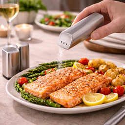 [HH00018911] ملاحة توابل استانلس ستيل تركي للملح والفلفل مستطيلة الشكل