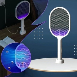 [HH00019105] مضرب ناموس كهربائي مع ضوء ليد قابل لاعادة الشحن بيو اس بي