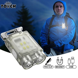 [HH00019560] كشاف جيب ميني مغناطيسي مع فتاحة ب 6 الوان اضاءة مختلفة