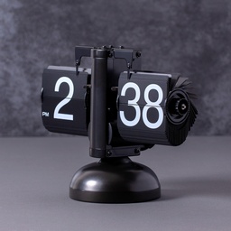 [HH00019727] ساعة مكتب رقمية قلابة بتصميم كلاسيكي عتيق تعمل بالبطارية