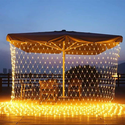 [HH00019736] ستارة ليد شبكية باضاءة ورم لتجديد ديكور رمضان ب5 اوضاع تشغيل