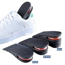 [HH00019781] نعل داخلي لزيادة الطول ب 3 طبقات قابلة للتعديل مزود بوسادة هوائية للكعب