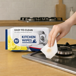 [HH00019873] مناديل مبللة لإزالة الدهون والبقع والأتربة للمطبخ برائحة الليمون 80 قطعة