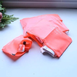 [HH00004683] مجموعة شنط وتربروف 3 قطع لتنظيم الملابس والمكياج وادوات العناية بالبشرة مقاسات مختلفة