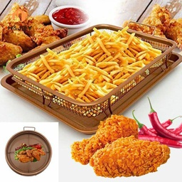 [HH00000234] صينية التحمير الهوائية بدون دهون في الفرن المستطيلة ذات الشبكة لعمل أشهى المأكولات الصحية